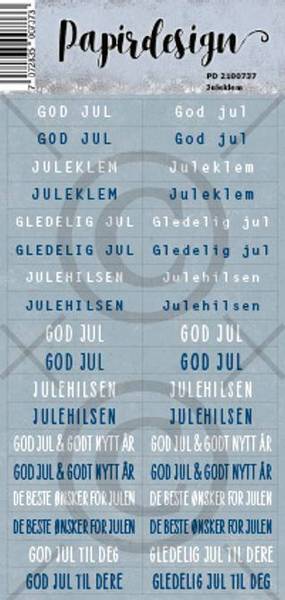 Hovedbilde Papirdesign Juleklem, blå klistremerker