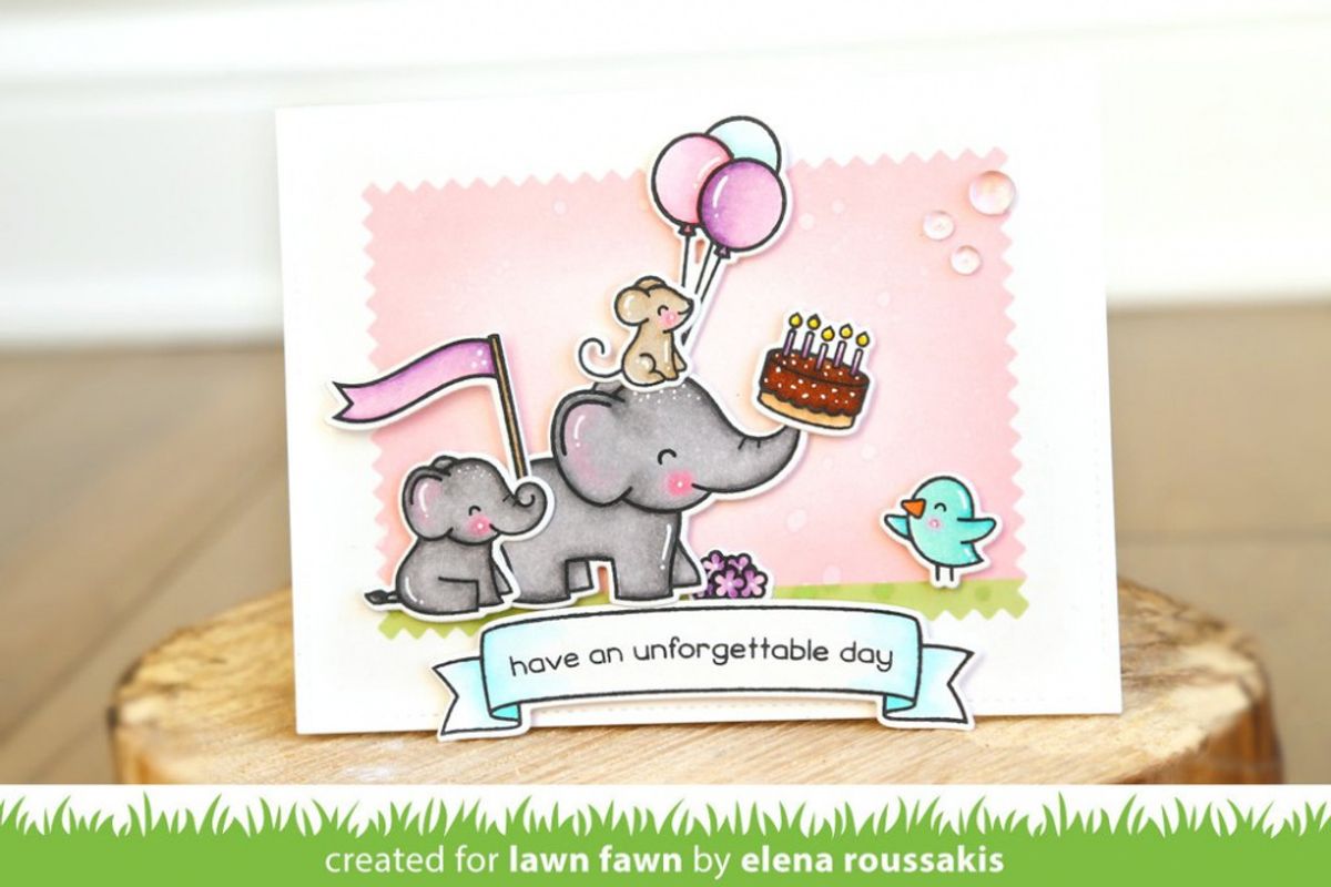 Lawn Fawn Elphie Selfie Stamp Set