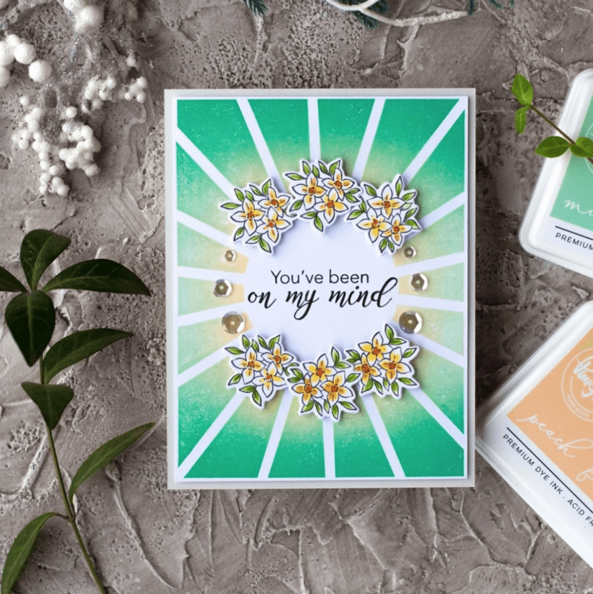 Pinkfresh Studio Hexagon Floral Bunches die set