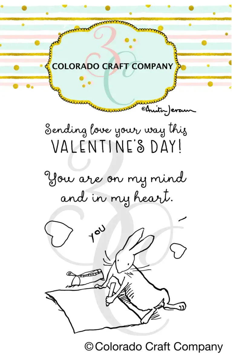 3C/ Anita Jeram - I Heart You Mini stamp and die