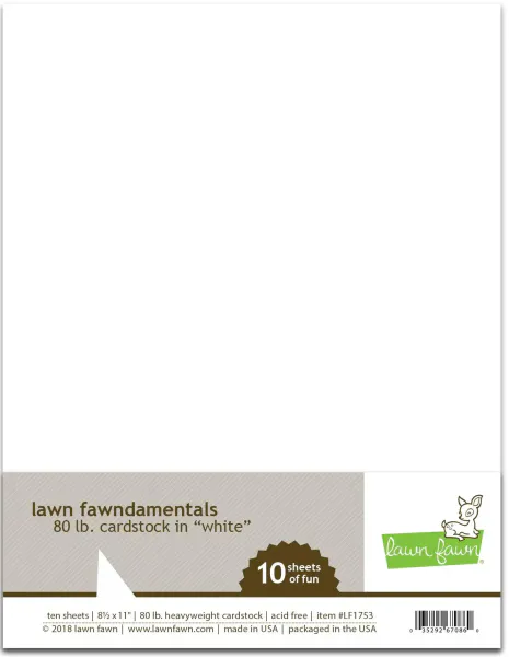Hovedbilde Lawn Fawn Cardstock - White 80 lb.