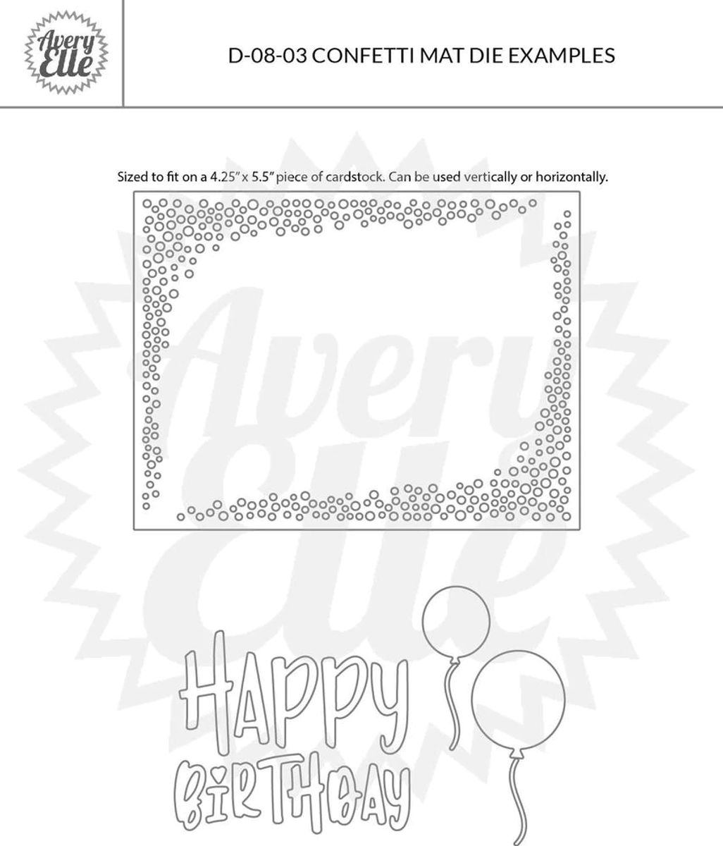 Avery Elle Confetti Mat Die