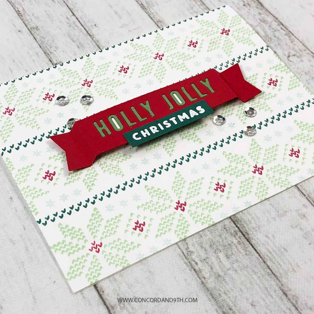Concord & 9th Holly Jolly Banner Dies