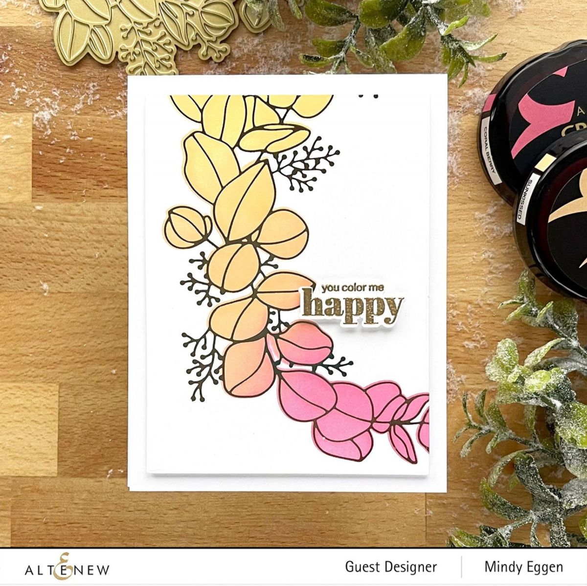 Altenew Eucalyptus Wreath Hot Foil Plate & Stencil Bundle