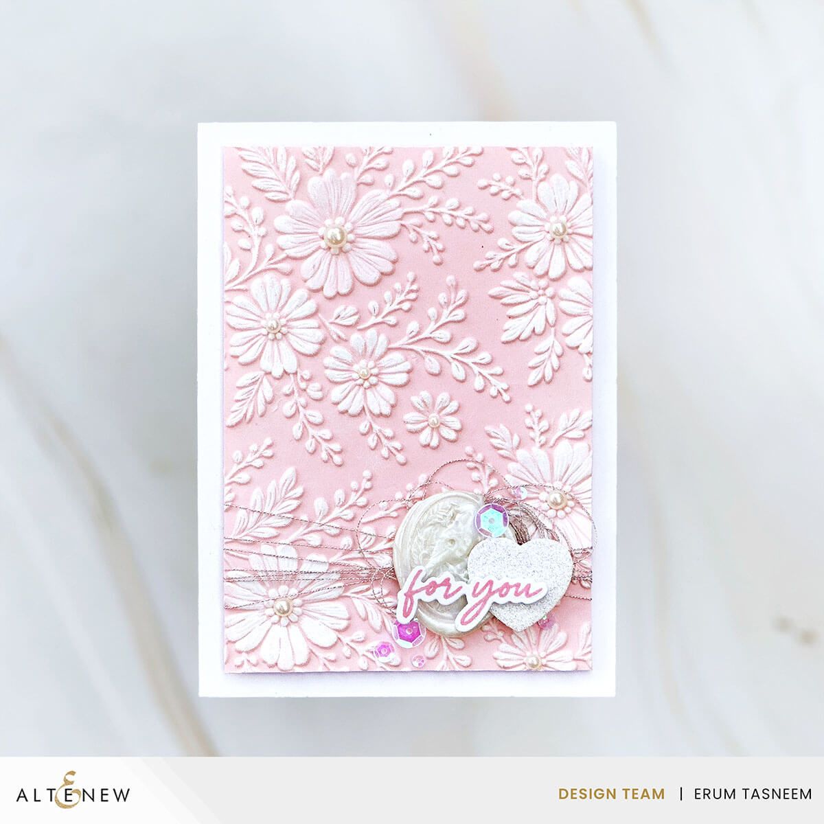 Piped Floral Lace 3D Embossing Folder