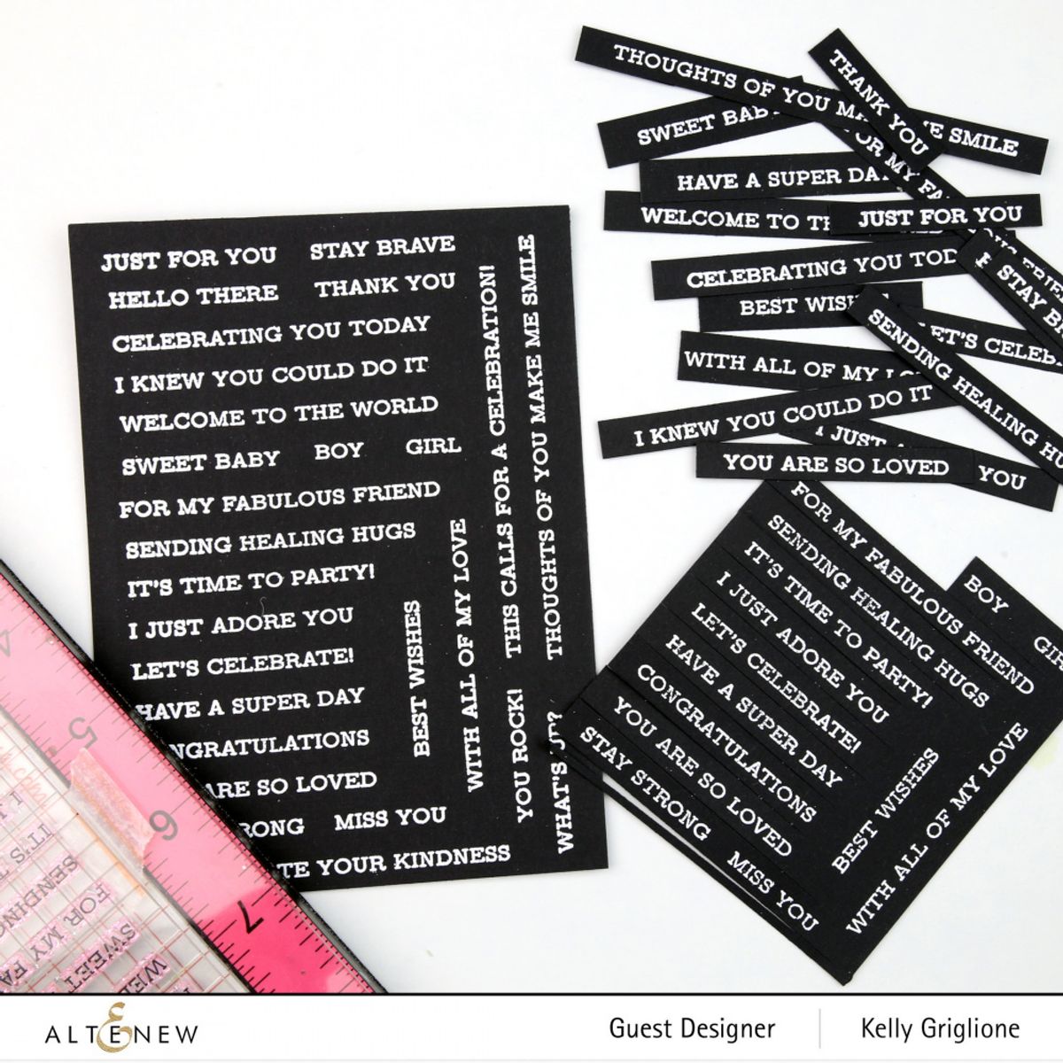 Altenew Sentiment Strips 2 Stamp Set