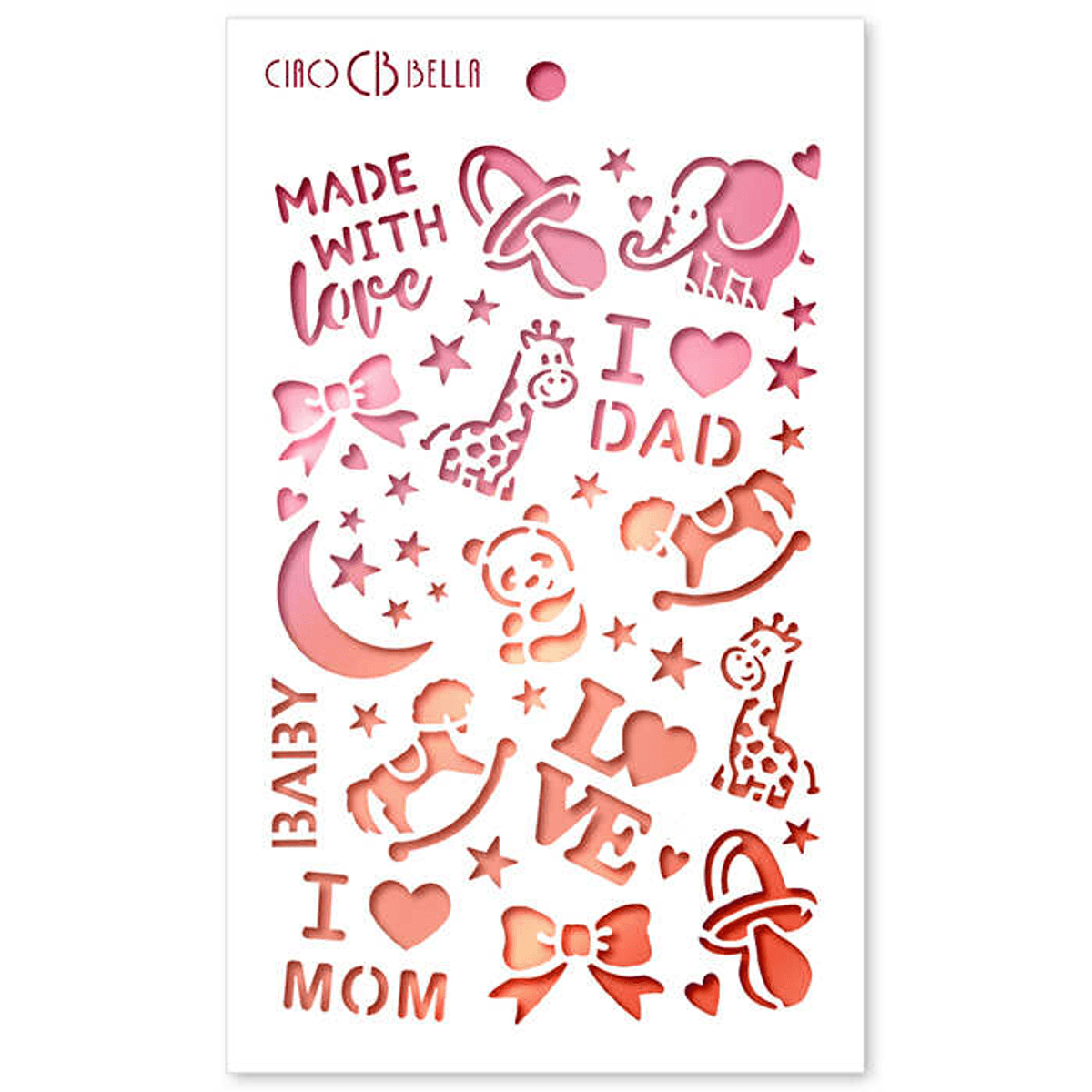 Ciao Bella Made with love Stencil
