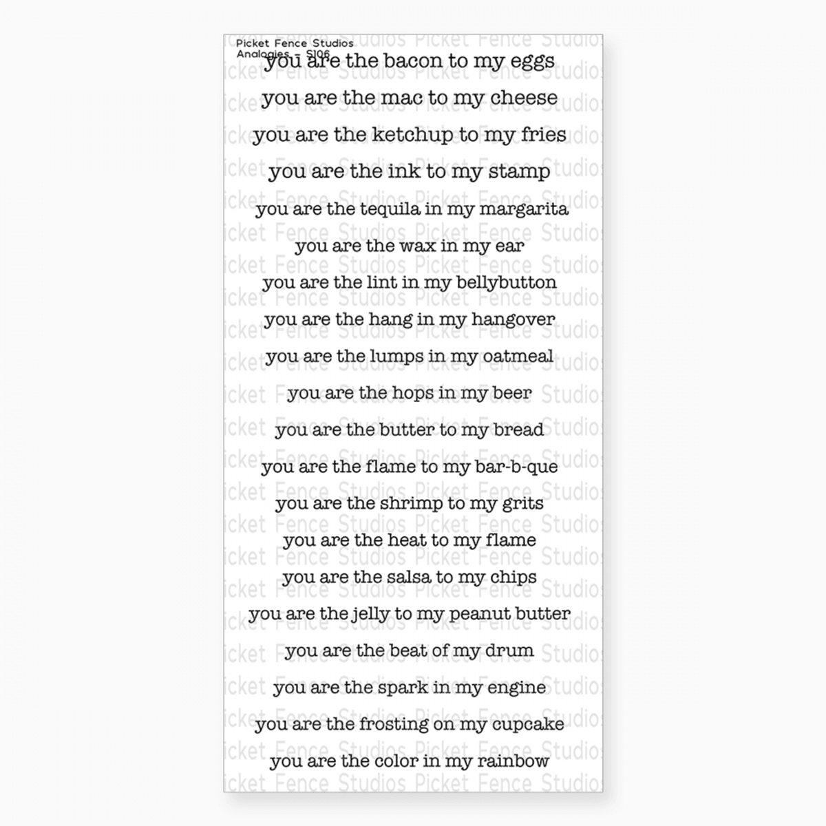 Picket Fence Studios Analogies Stamp Set