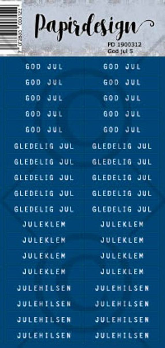Papirdesign God jul 5 Klistremerker