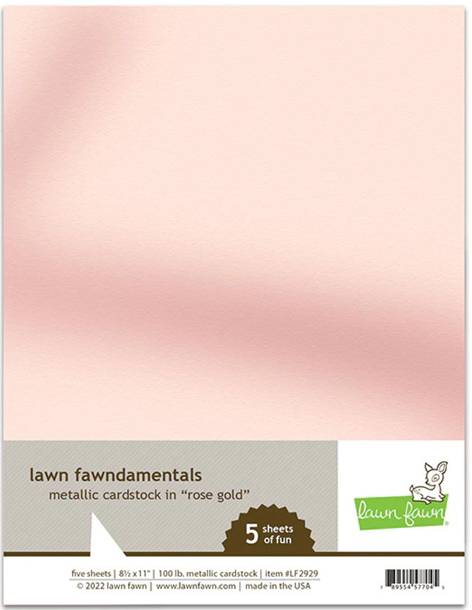 Lawn Fawn Metallic Cardstock - Rose Gold