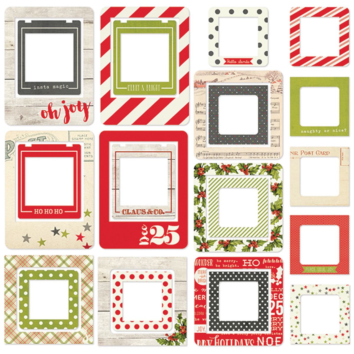 Simple Stories Claus & Co. Chipboard Frames