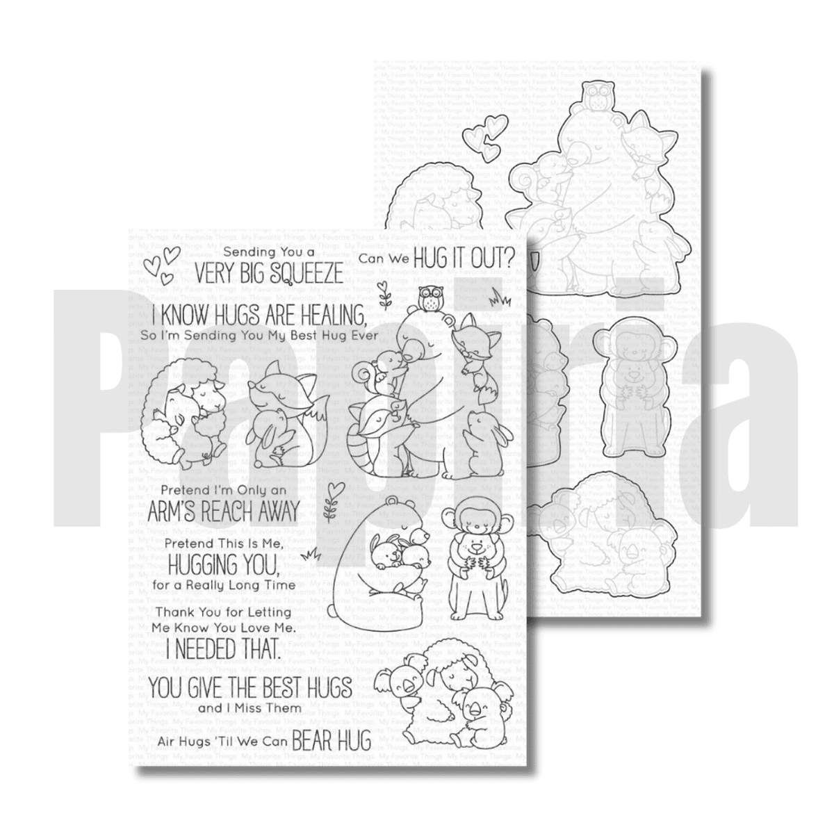 MFT Hug it Out stamp and die set