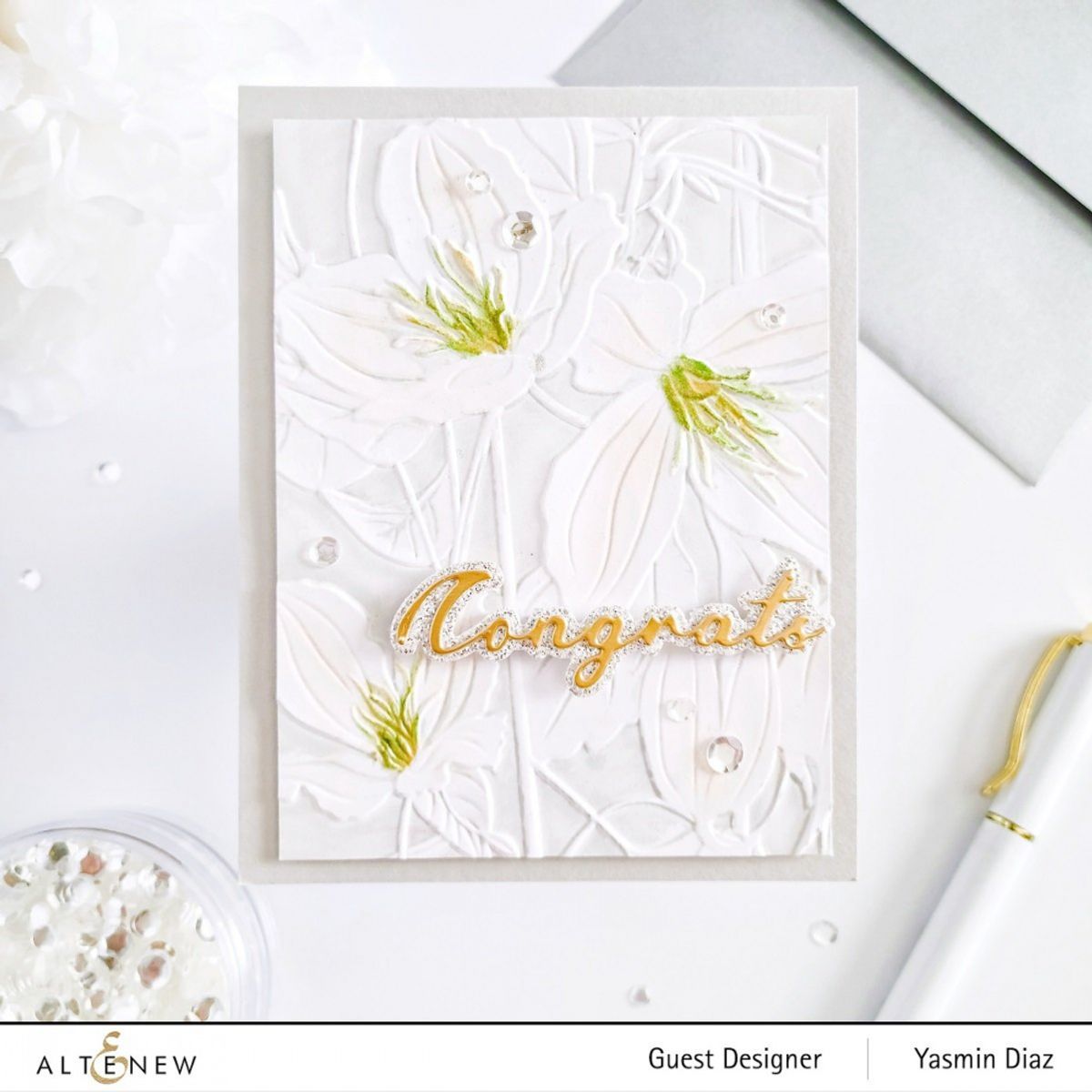 Altenew Clematis Jingle Bells 3D Embossing Folder