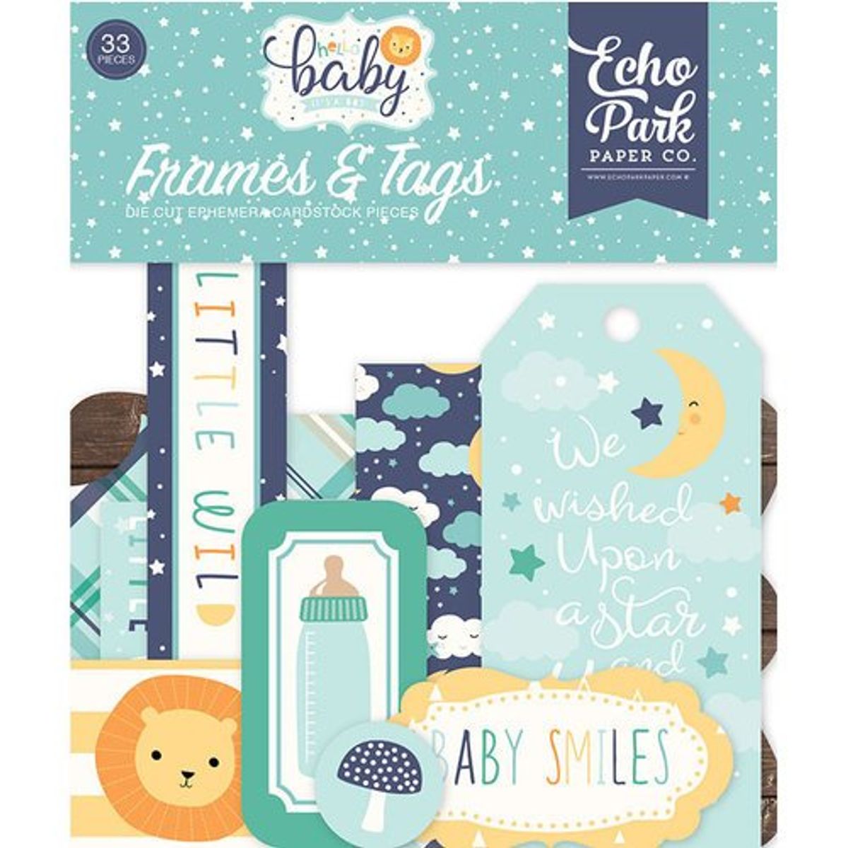 Echo Park Hello Baby Boy Frames & Tags