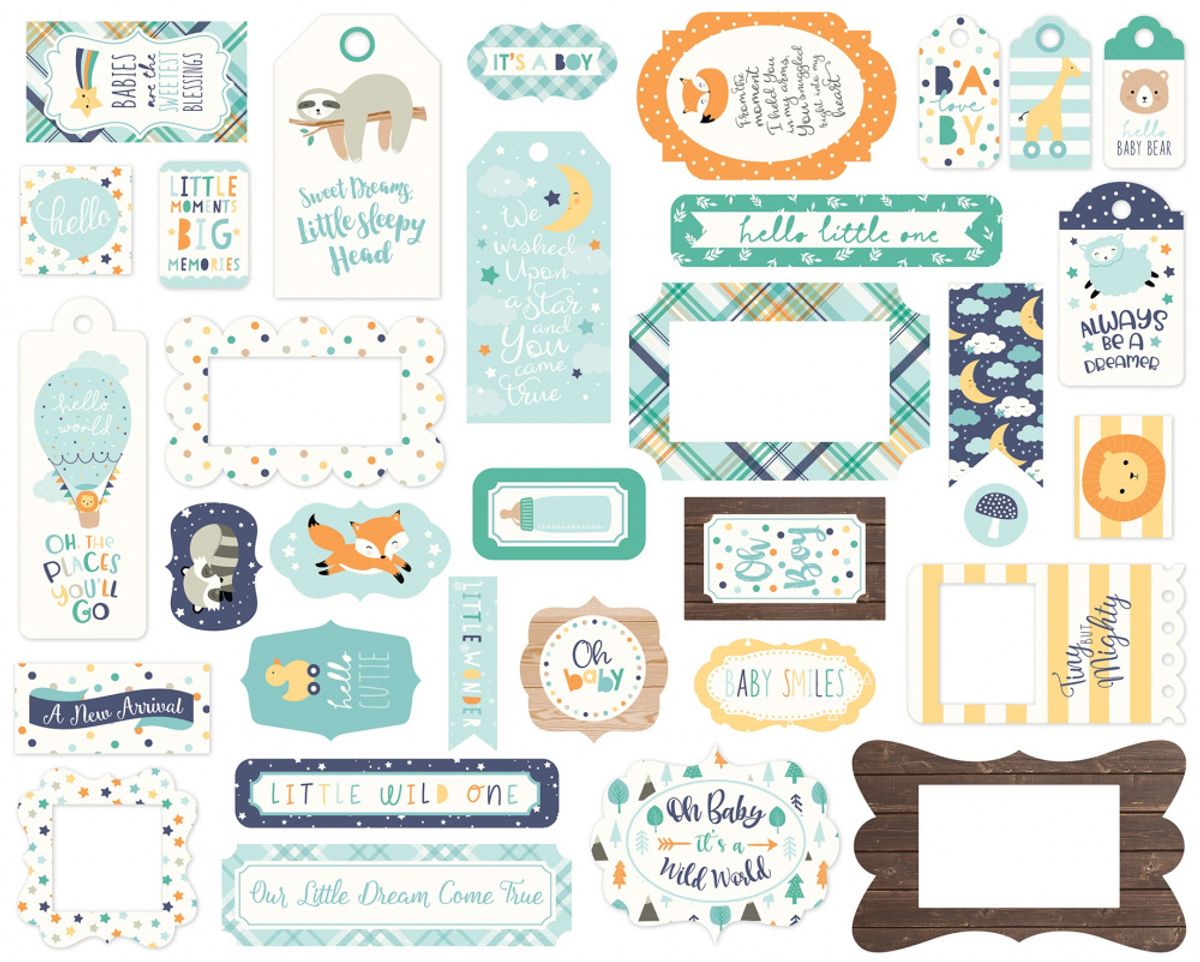 Echo Park Hello Baby Boy Frames & Tags