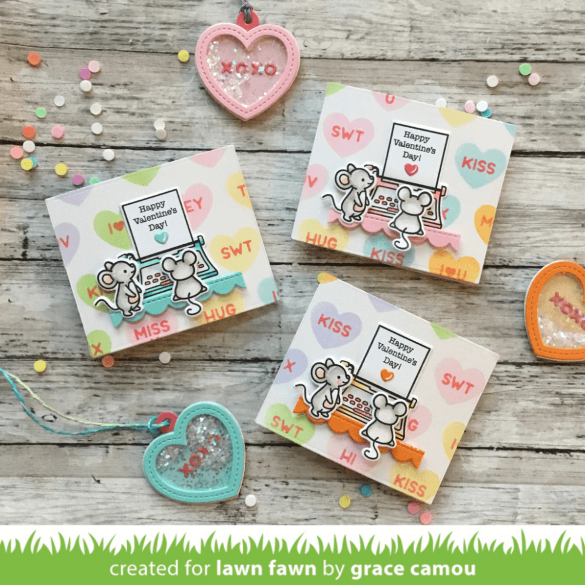 Lawn Fawn Conversation Heart Stencils