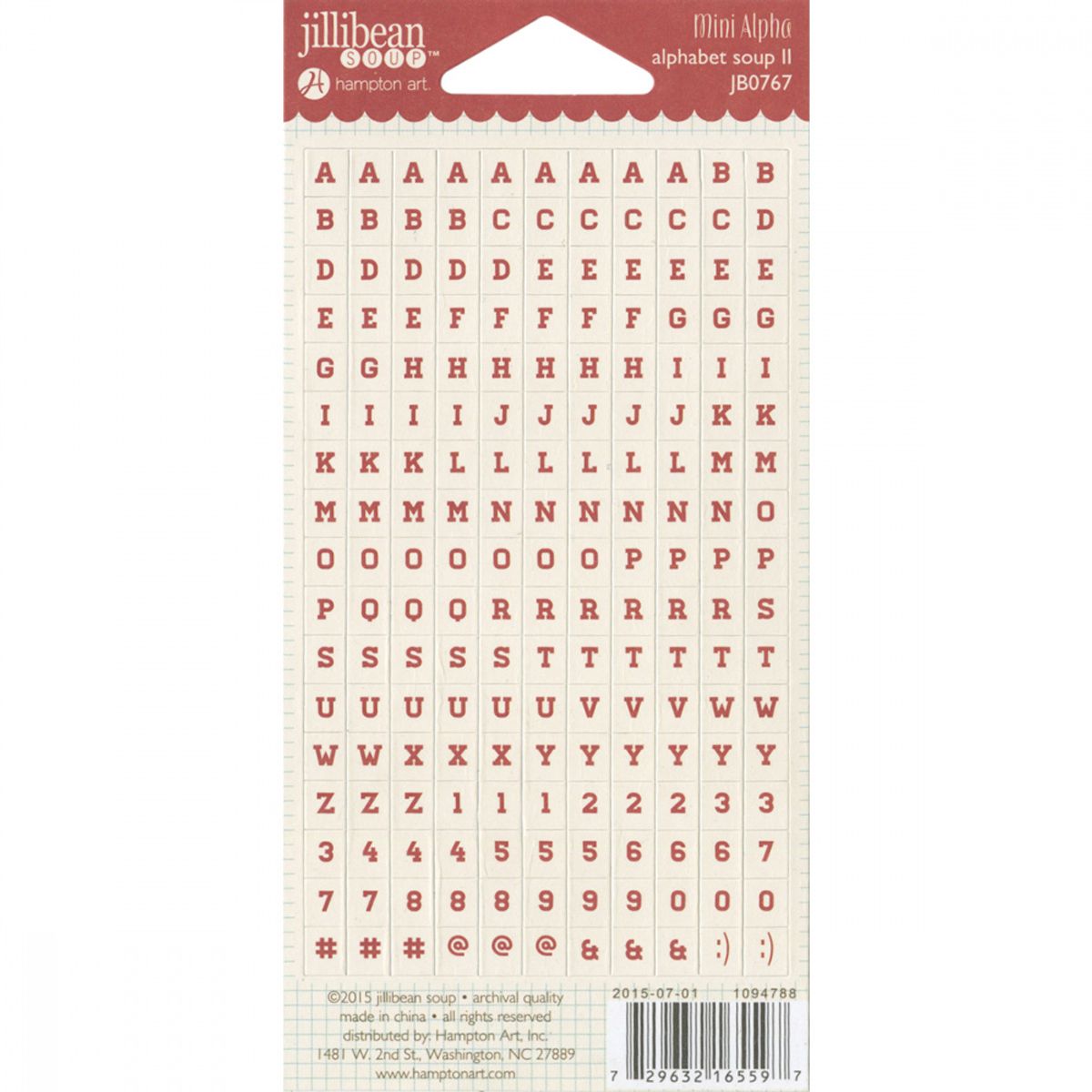 Jillibean Soup Mini Alpha Stickers Alphabet Soup II