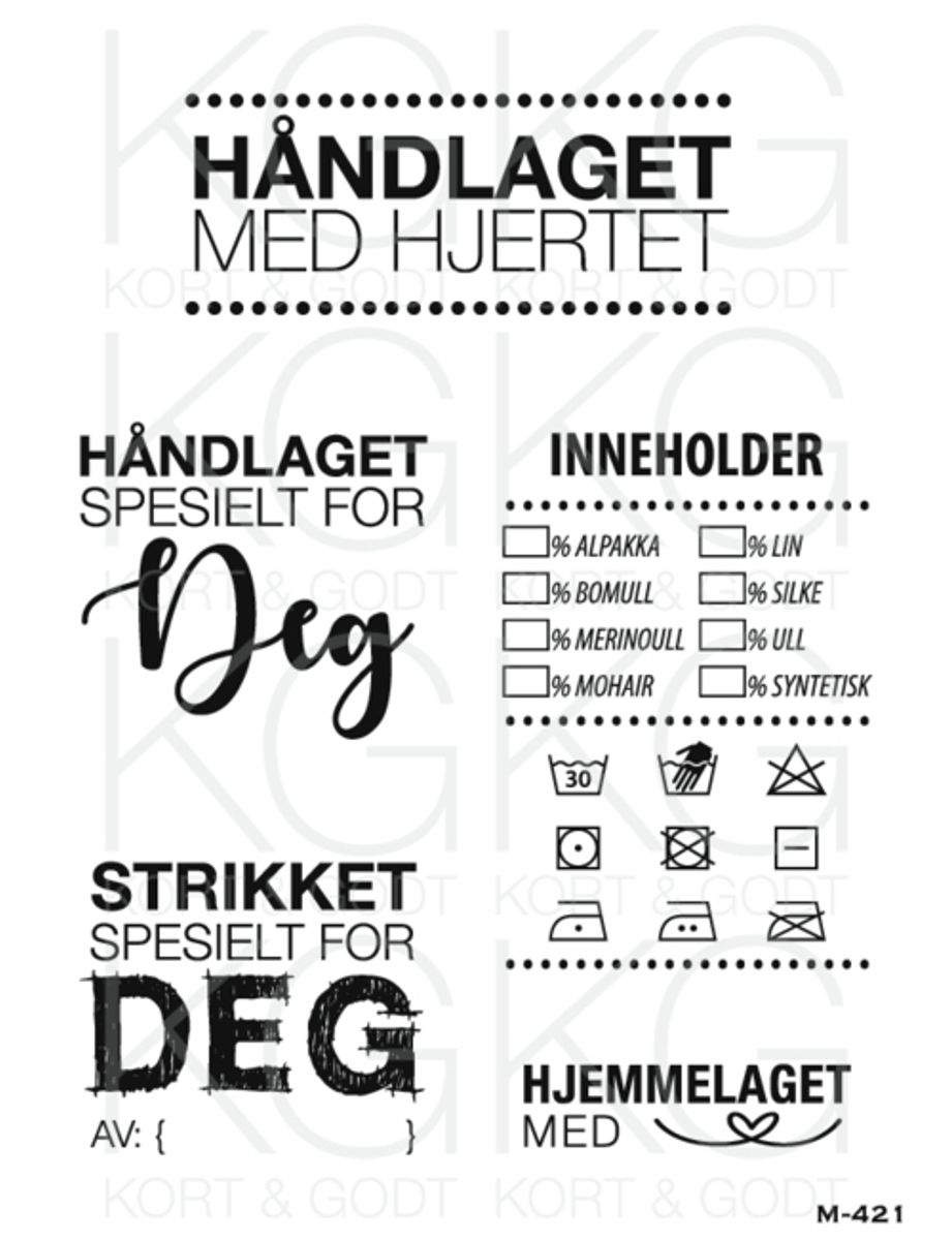 Kort og Godt Stempel M-421