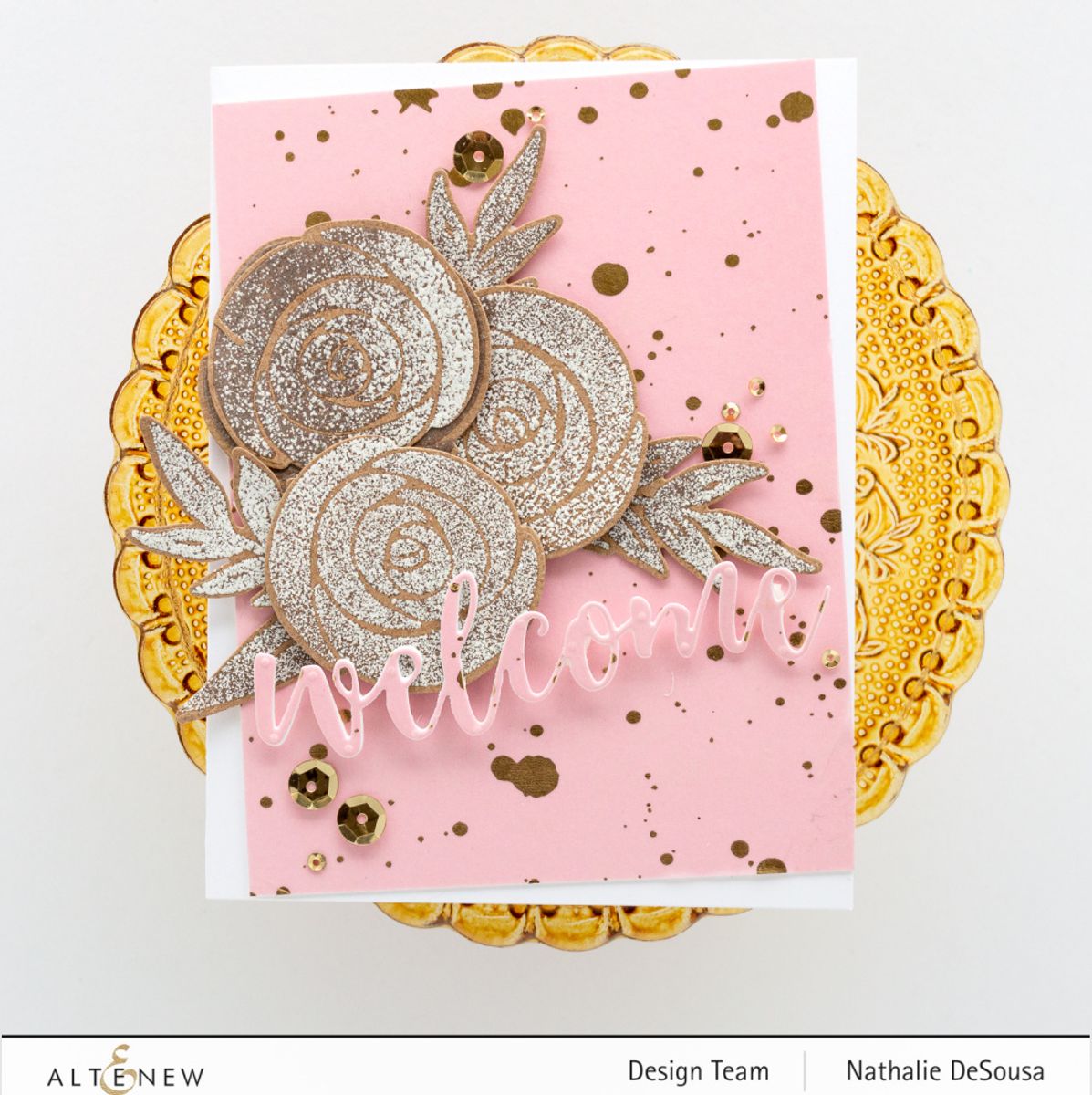 Altenew Gold Splatter Blush Washi Tape