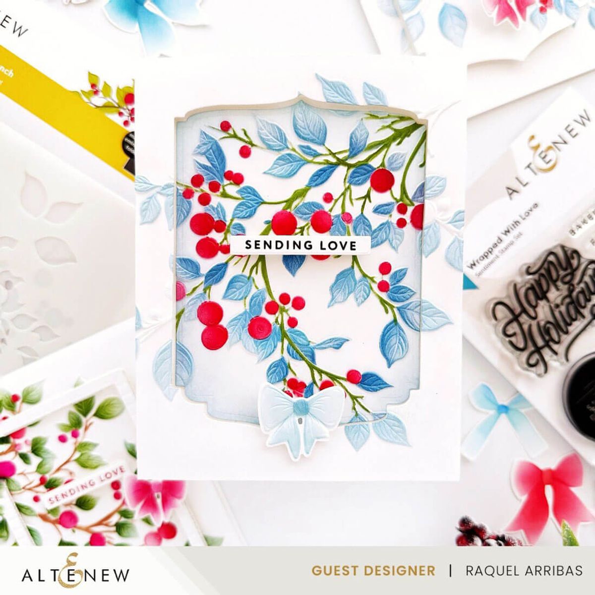 Altenew Lush Berry Branch 3D Embossing Folder Bundle