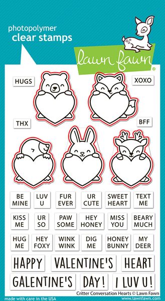 Hovedbilde Lawn Fawn Critter Conversation Hearts Dies