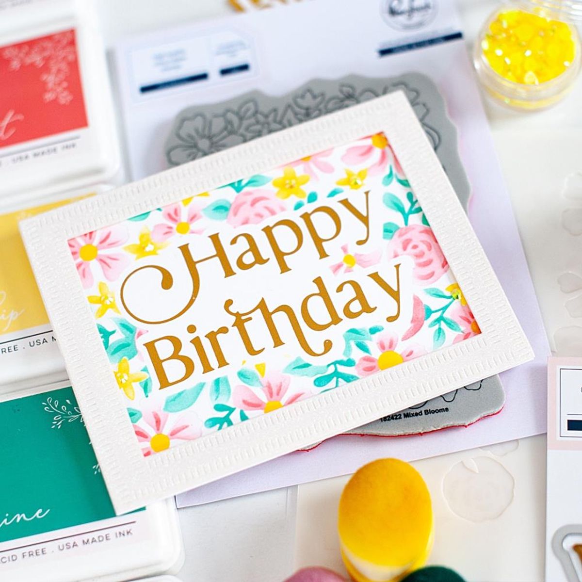 Pinkfresh Studio Happy Birthday Hot Foil Plate & Die