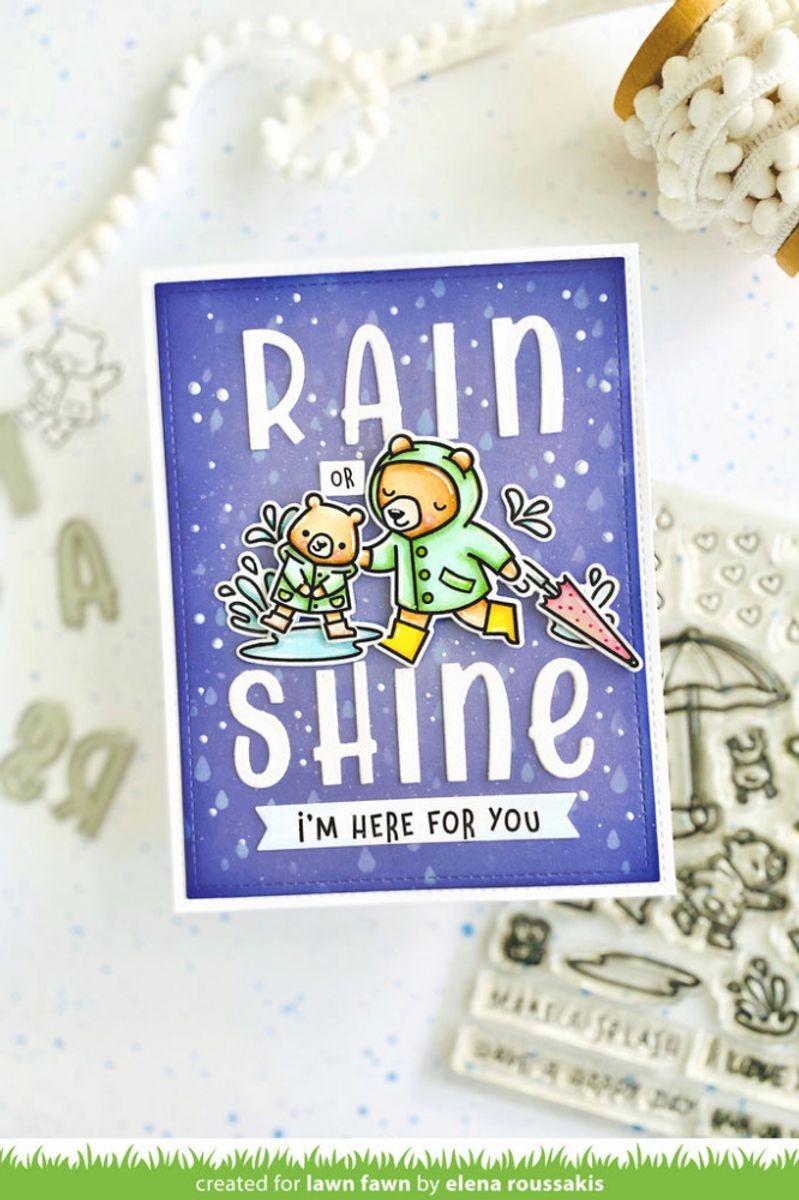 Lawn Fawn Rainy Sky Stencil