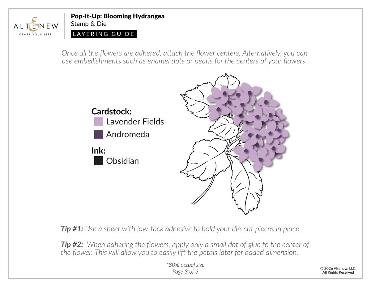 Altenew Pop-It-Up: Blooming Hydrangea