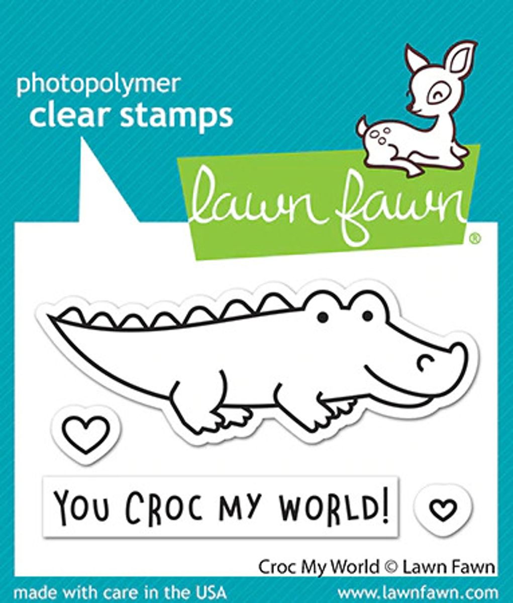 Lawn Fawn Croc My World Stamp Set