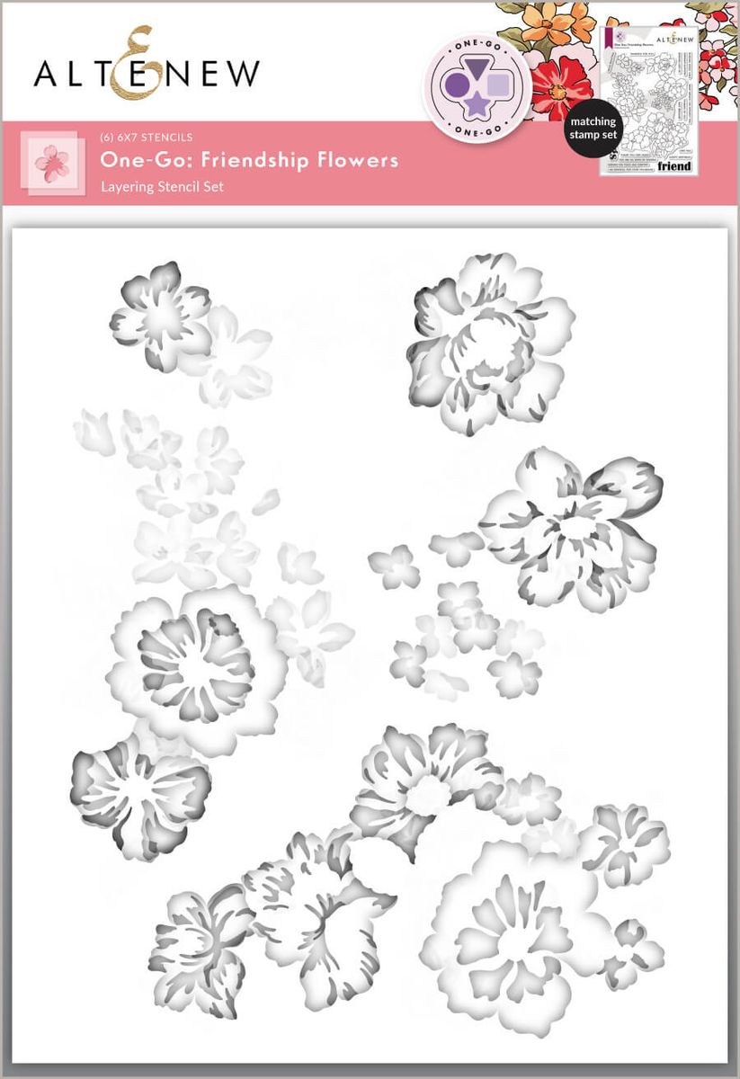 Altenew One-Go: Friendship Flowers Stencil Set