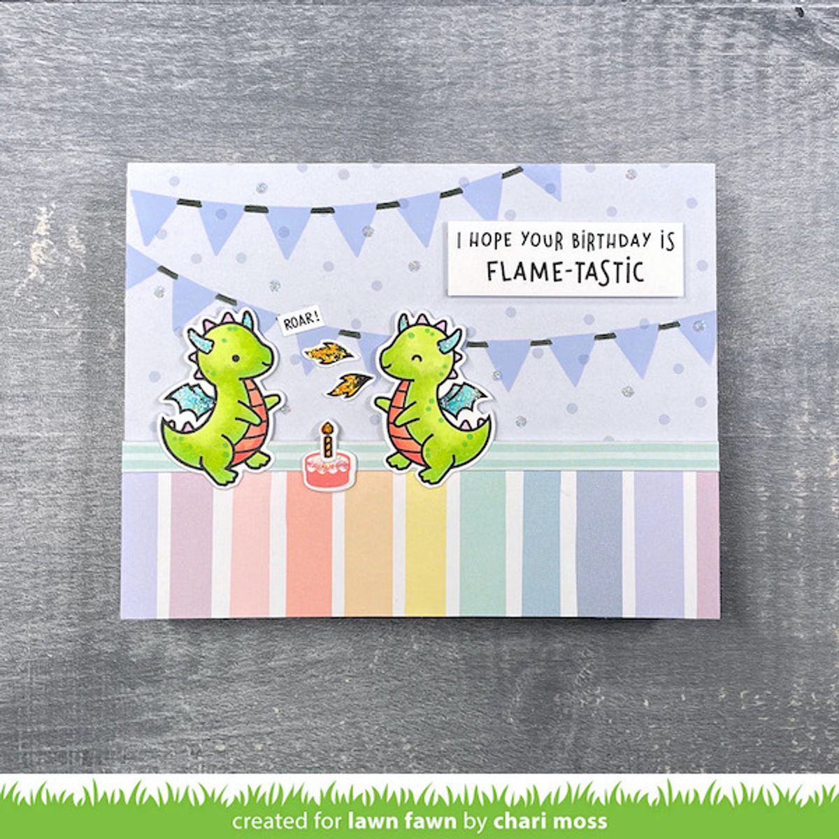 Lawn Fawn Bunting Background Stencils