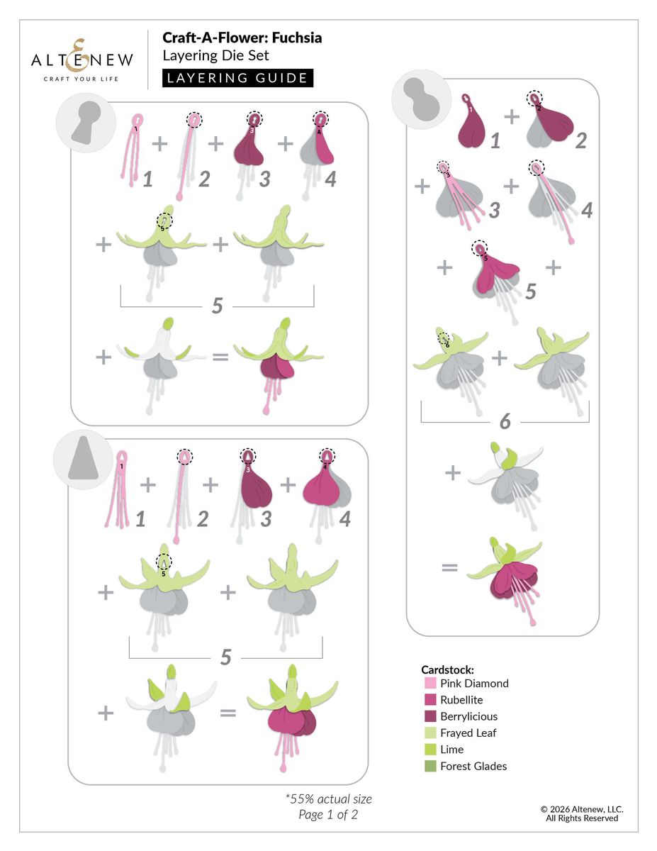 Craft-A-Flower: Fuchsia Layering Die Set