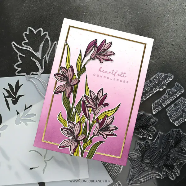 Hovedbilde Kristina Werner Long Line Lilies Stamp Set