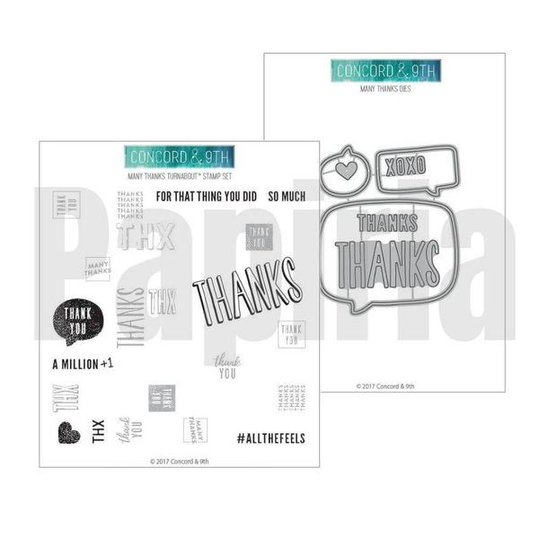 Hovedbilde Concord & 9th Many Thanks Turnabout Stamp Set