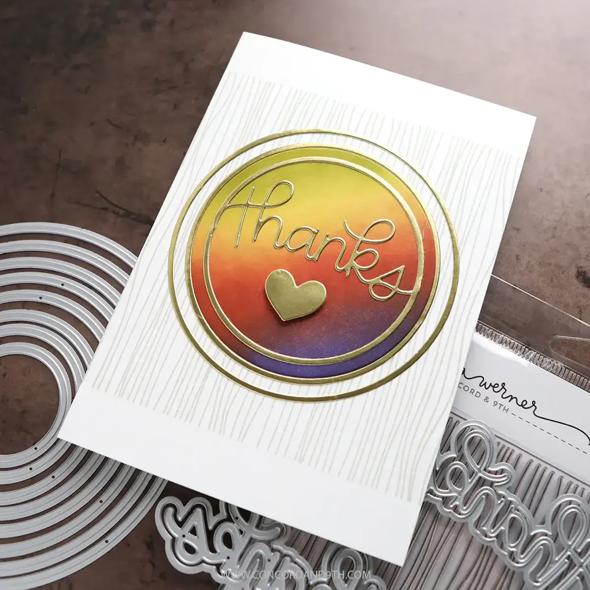 Kristina Werner Wood Lines Background Stamp