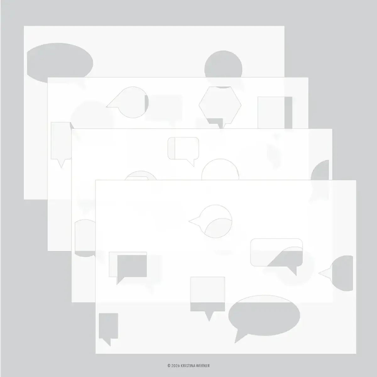 Kristina Werner Just Talking Stencil Pack