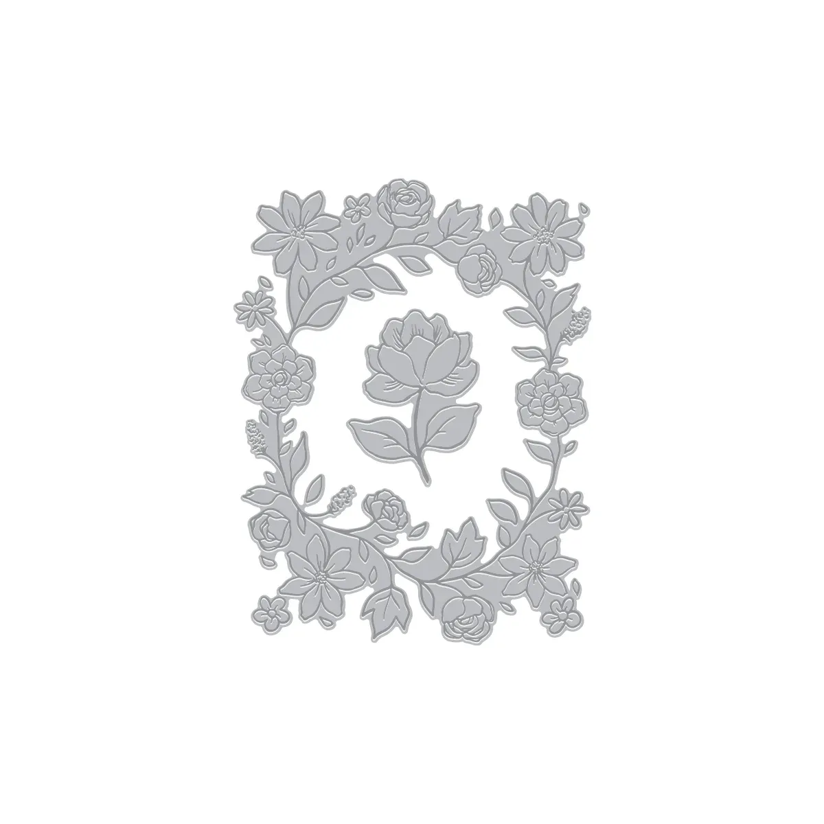 Hero Arts Floral Border Press + Foil Plate