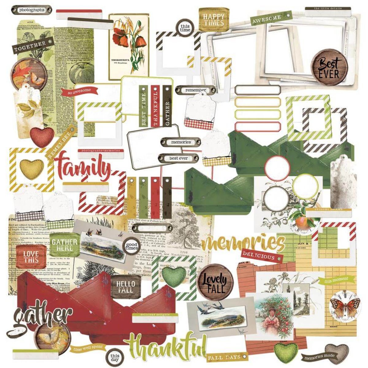 49 and Market Vintage Orchard Ephemera Bits