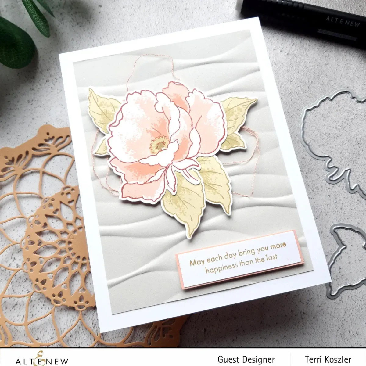 Altenew Ribbon Waves 3D Embossing Folder