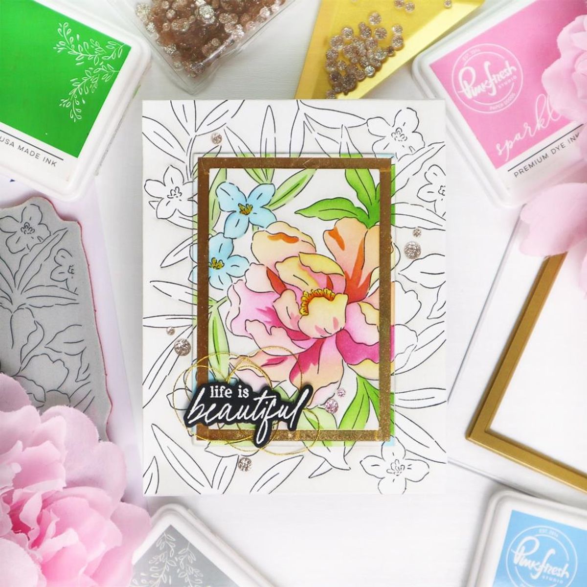 Pinkfresh Studio Blooming Peony bundle
