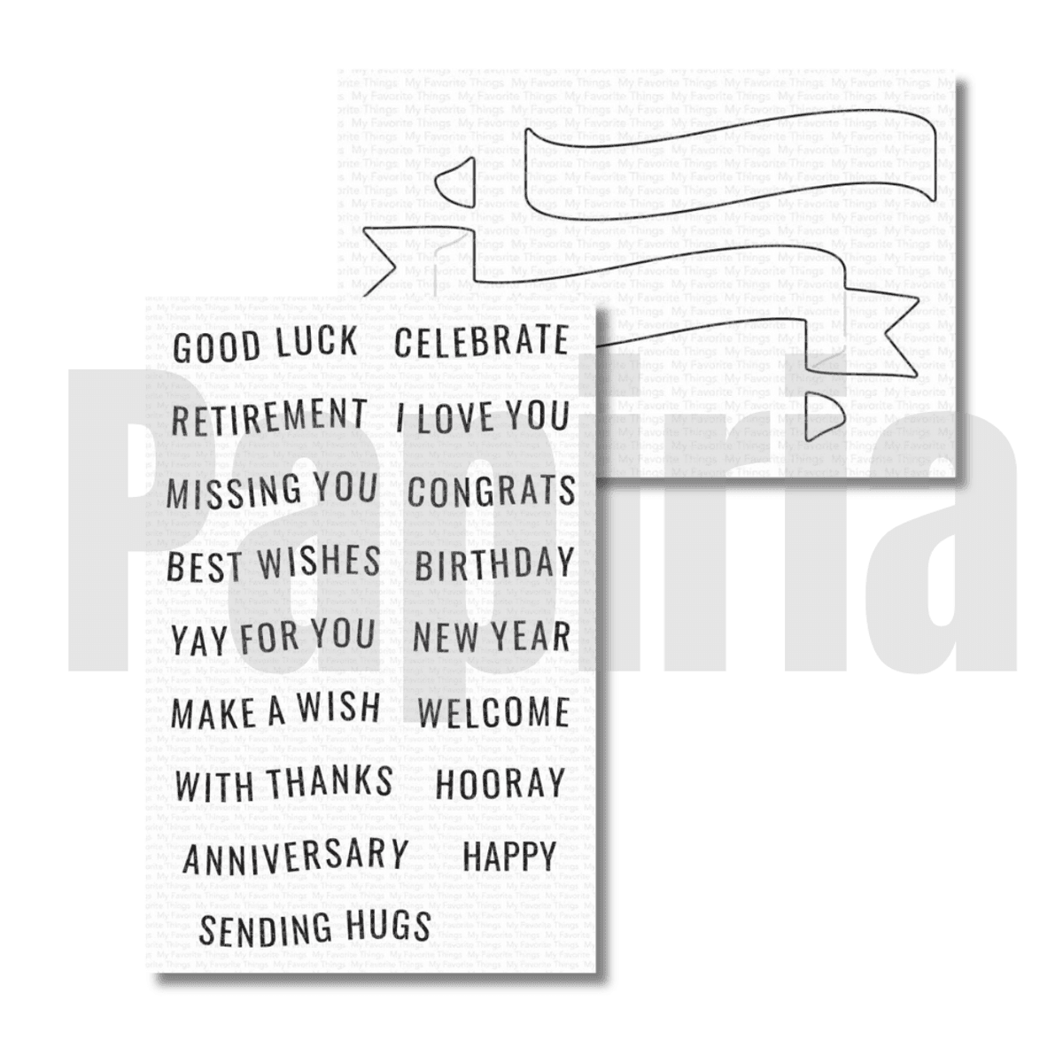 MFT Banner Day Celebrations stamp & die bundle