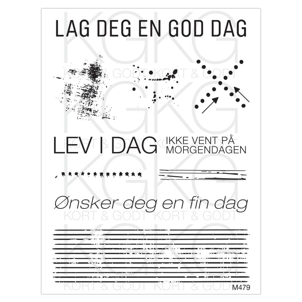 Kort og Godt stempel M-479