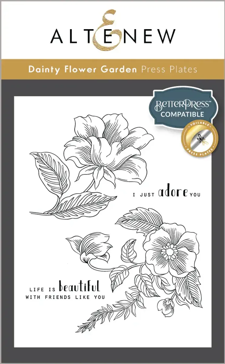 Altenew Dainty Flower Garden Press Plates