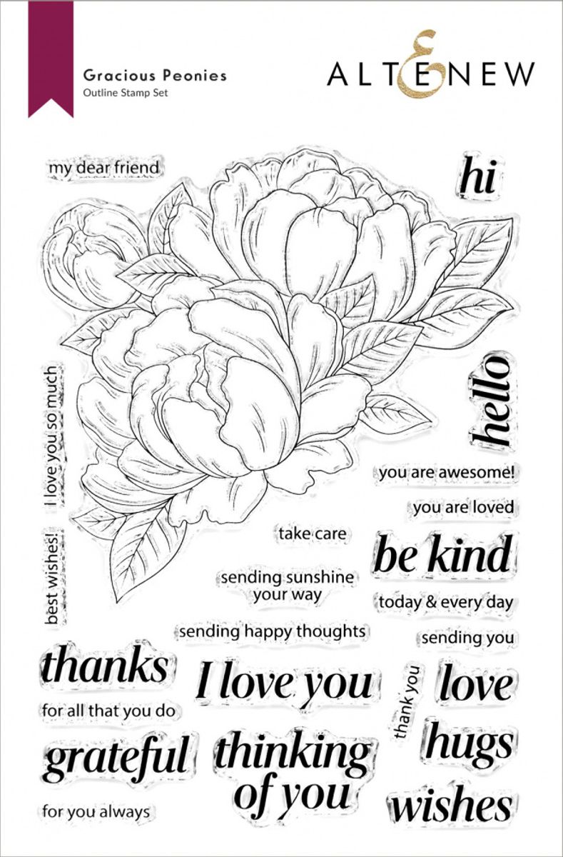 Altenew Gracious Peonies Stencil Set