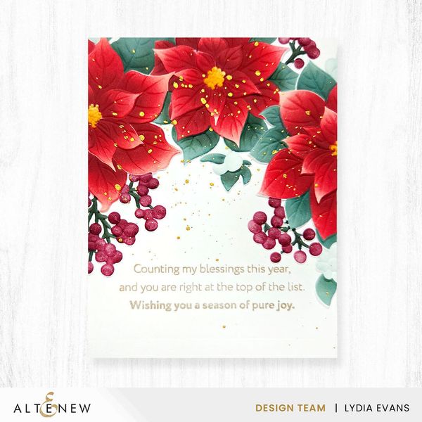 Hovedbilde  Winterberry Poinsettias 3D Embossing Folder