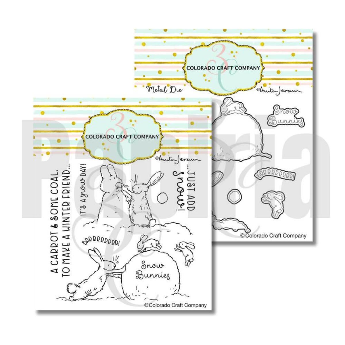 3C/ Anita Jeram Just Add Snow stamp and die set