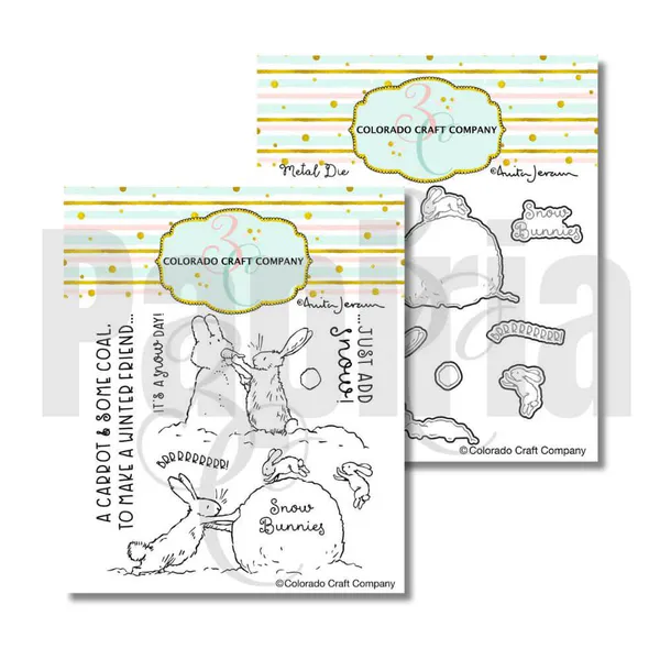 Hovedbilde 3C/ Anita Jeram Just Add Snow stamp and die set