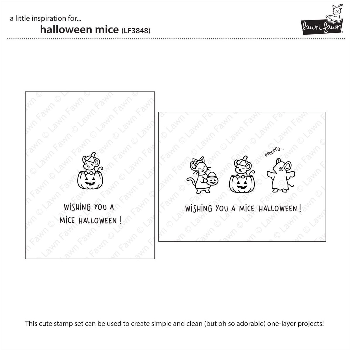 Lawn Fawn Halloween Mice Bundle