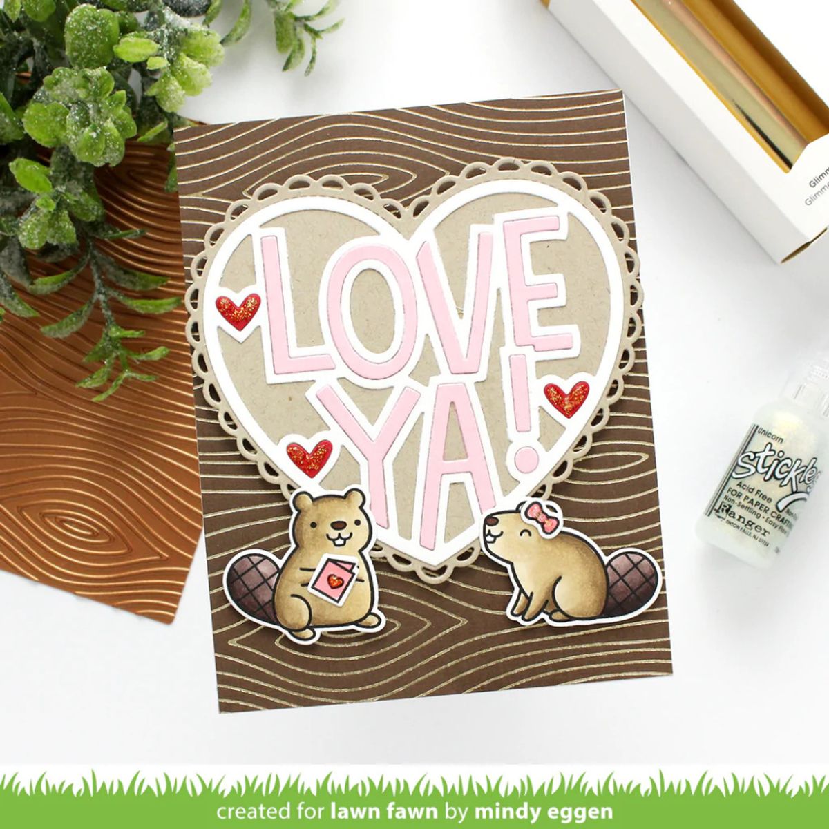 Lawn Fawn Woodgrain Background Hot Foil Plate