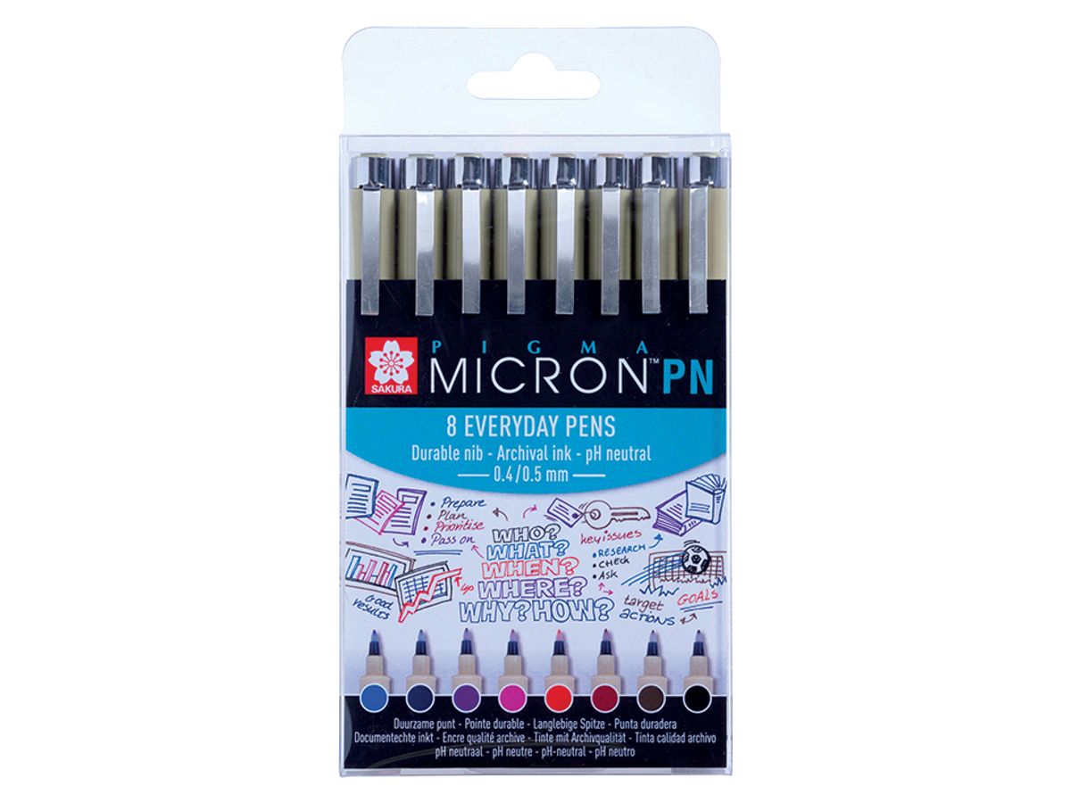 Sakura Pigma Micron PN sett 8